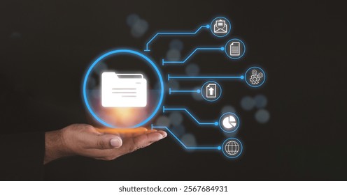 Document and folder management, online documentation database and digital file storage system, records keeping. Online documentation database and process automation to efficiently manage files