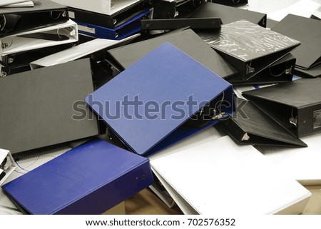 document folders mess around in office