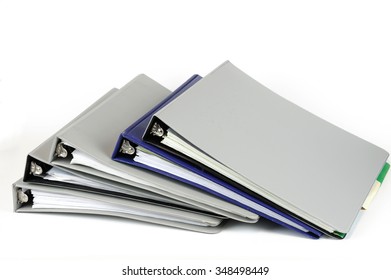 Document Folders On White Background