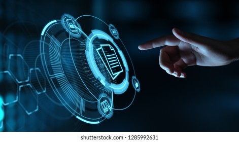 Document Management Data System Business Internet Technology Concept. - Shutterstock ID 1285992631