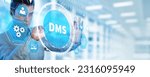 Document management DMS System Digital rights management. Business, Technology, Internet and network concept.