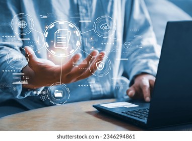 Document management on cloud-based online document databases and digital file storage systems or software. record keeping database technology file access