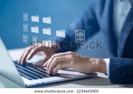 Document Management System (DMS) Online Document Database and automated processes to manage files, knowledge, and documents in an organization effectively with ERP, enterprise business technology.