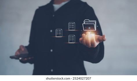 Document Management System, online documentation database and process automation to efficiently manage files.
