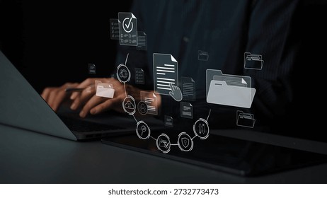Document management system for secure file storage, organized access, and efficient digital workflow including verification, upload, analytics, and approval process Marrow