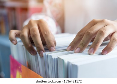 Document Or Paperwork,report File Information In Tax Audit Searching By Businesswoman In Office Concept: Business People Working Of Arranging Of Financial Folder,check Accounting Budget Storage In Box