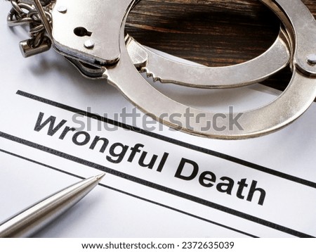 Documents about Wrongful death and metal handcuffs.