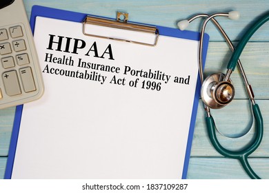Documents with HIPAA The Health Insurance Portability and Accountability Act of 1996 on the heading