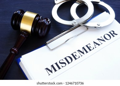 Documents With Title Misdemeanor And Gavel.