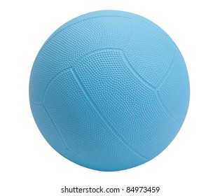 Dodgeball In Blue Color On White Background