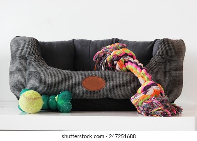 Dog Basket With Toys