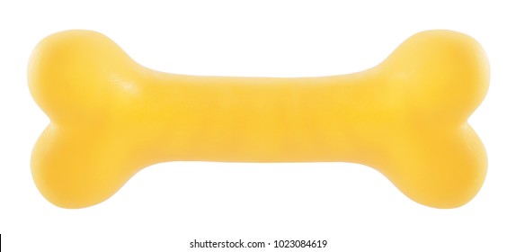 Dog bone yellow pet toy