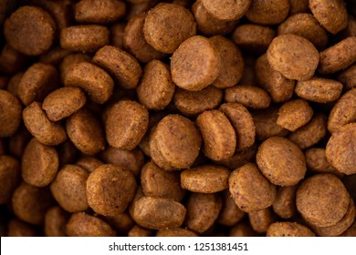 Dog Or Cat Food Or Kibble Shot Up Close