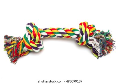 Dog Cotton Rope For Games Isolated On White Background