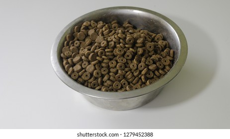 Dog Food On White Background. Is Dog Kibble Bad Or Good