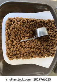 Dog Food Pellets In A Large Bin