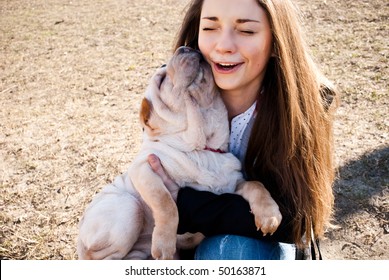 Teen girl dog Images, Stock Photos & Vectors | Shutterstock