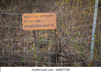 Dog Park Pick Up Your Poop Sign