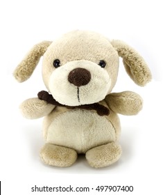 Dog Plush Toy Isolated On White