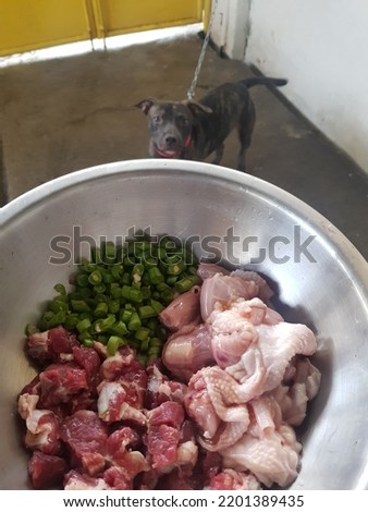 Dog rawfood chiken meat and vegetarian,good for to puppies dog