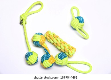 Dog Rope White Background Close Up