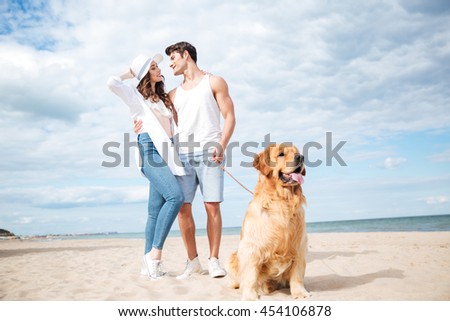 Similar – Dog, Labrador standing on the stairs