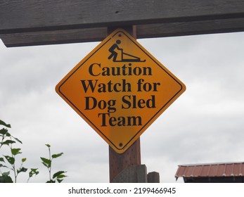 Dog Sled Team Caution Sign