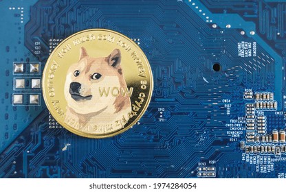 Doge Coin electronic computer processor board