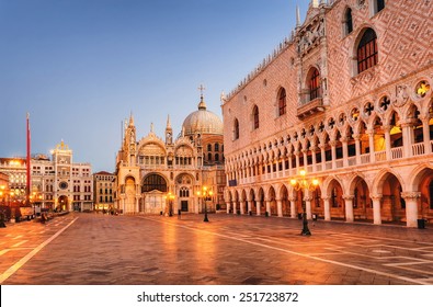 Doges Palace And San Marco Cathedral, Venice, Italy