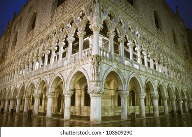 Doges Palace In Venice, Italy  Night Shot