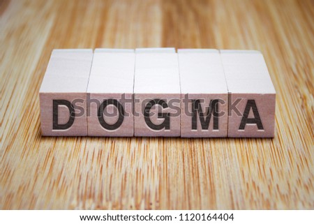 Dogma Word In Wooden Cube