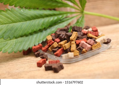 Dogs Food With Cannabis . Mini Bones Dog Treats Cbd . Marijuana Leaf