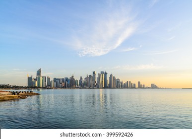 Doha Corniche In The Early Morning