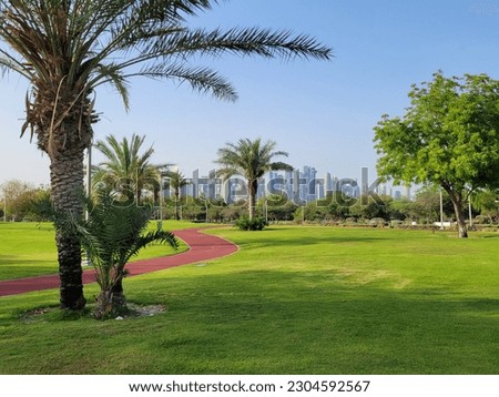 Doha Park and City Skyline in Summer - Doha, Qatar