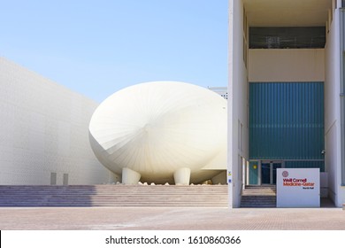 DOHA, QATAR -12 DEC 2019- View Of The Campus Of The Weill Cornell Medical College In Qatar Located In The Education City Complex Launched By The Qatar Foundation In Doha, Qatar.