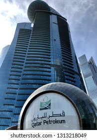 Doha, Qatar - 28th January 2019: Office Of Qatar Petroleum  In Doha On Corniche, Qatar