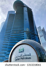 Doha, Qatar - 28th January 2019: Office Of Qatar Petroleum  In Doha On Corniche, Qatar