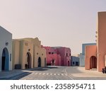 Doha, Qatar. The colorful Mina District at Old Doha Port in Qatar.
