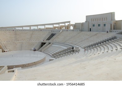 Doha, Qatar - June 5, 2015: Amphitheater in Katara  Cultural village in Doha, Qatar. Located on the Eastern Coast between West Bay and The Pearl.