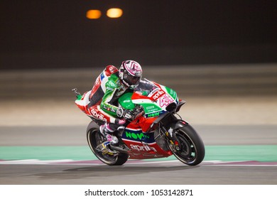 DOHA - QATAR, MARCH 17: Spanish Aprilia Rider Aleix Espergaro At 2018 MotoGP Of Qatar At Losail Circuit On March 17, 2018