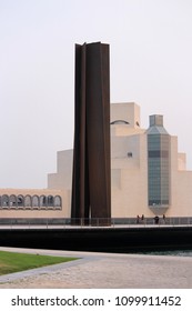 Doha, Qatar: May 27, 2018 :Richard Serra Sculpture At Mia Park.