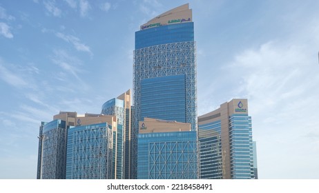 Doha, Qatar- October 10,2022 : Qatar Energy Head Office Towers In Doha City, Qatar Energy Previously Known As Qatar Petroleum.