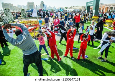 Doha ,Qatar-February 14,2016 : Cultural Diversity Festival In Katara For Celebration Qatar National Sports Day.