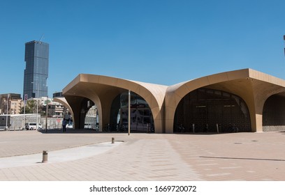 Doha-Qatar, Mar 5, 2020 : In Front Of Doha Metro Station