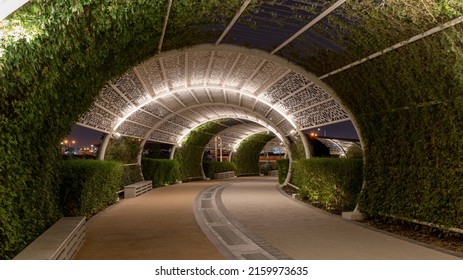 Doha,Qatar- May 15, 2022 :Gharrafa Public Park During Night