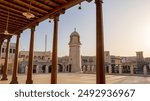 doha,qatar-June 06.2024 :Old historic market and Al Ahmad Mosque in Doha. Souq Waqif is the popular traditional market in Doha, Qatar