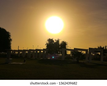 DOHA/QATAR-MARCH 3,2019 ; Sunrise At Al Bidda Park 