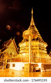 Doi Suthep temple in Chiang Mai at night
