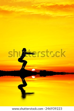 Similar – Image, Stock Photo forget the world Sports