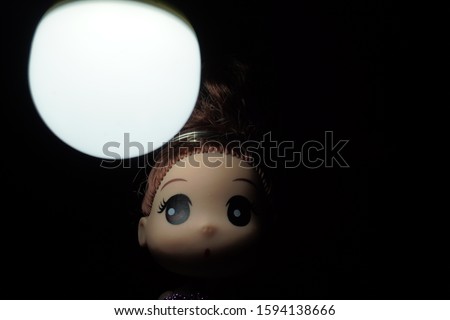 
Doll with light like a moon. The doll has feelings.